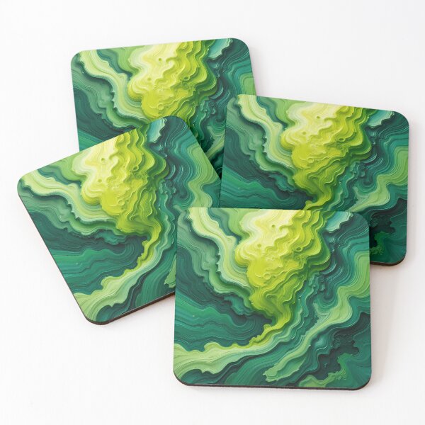 Item preview, Surreal Green Abstract Colors Textures Art Contemporary Design designed and sold by ART ATTACK ZONE.