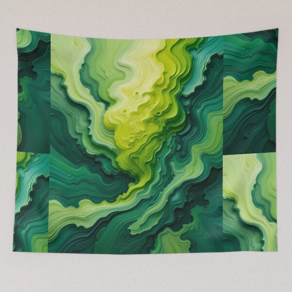 Item preview, Surreal Green Abstract Colors Textures Art Contemporary Design designed and sold by ART ATTACK ZONE.