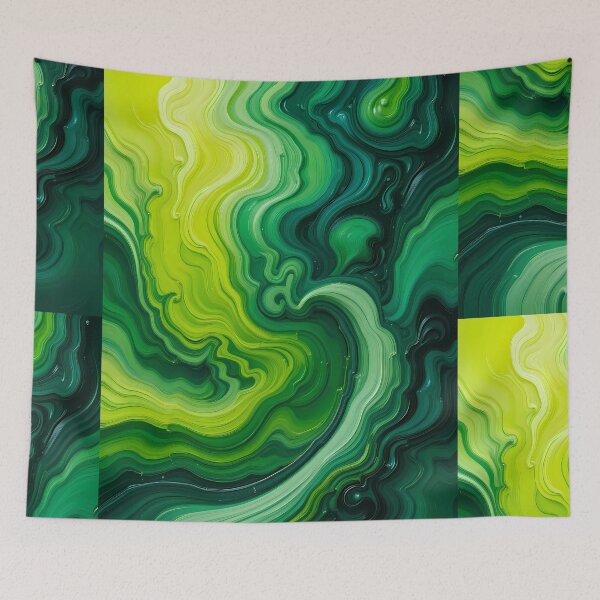 Item preview, Green Vibrant Abstract Colors Textures Art Contemporary Design designed and sold by ART ATTACK ZONE.