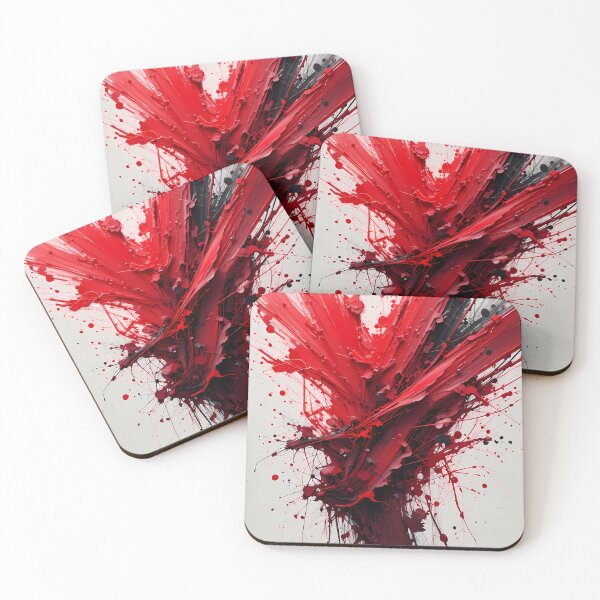 Item preview, Red Splash Abstract Colors Textures Art Contemporary Design designed and sold by ART ATTACK ZONE.