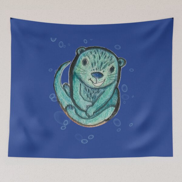 Item preview, Porter the River Otter designed and sold by bibiwildstudio.