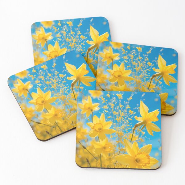 Item preview, Yellow Flowers Abstract Colors Textures Art Contemporary Design designed and sold by ART ATTACK ZONE.