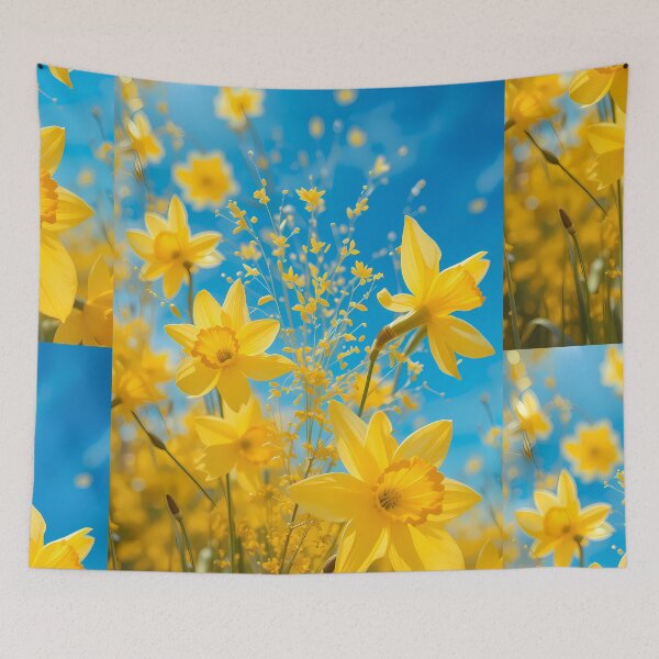 Item preview, Yellow Flowers Abstract Colors Textures Art Contemporary Design designed and sold by ART ATTACK ZONE.