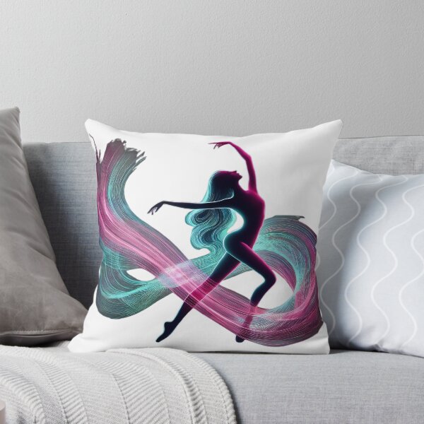 Item preview, Elegant Silhouette of Dancing Woman in Vibrant Abstract Light Artwork designed and sold by Creative88Art.