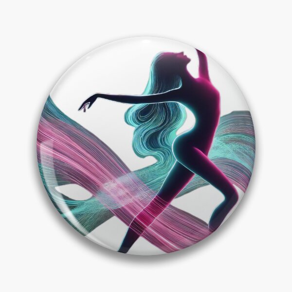 Item preview, Elegant Silhouette of Dancing Woman in Vibrant Abstract Light Artwork designed and sold by Creative88Art.