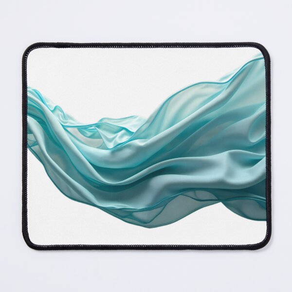 Item preview, Flowing Aqua Fabric in Motion on Black Background designed and sold by Creative88Art.