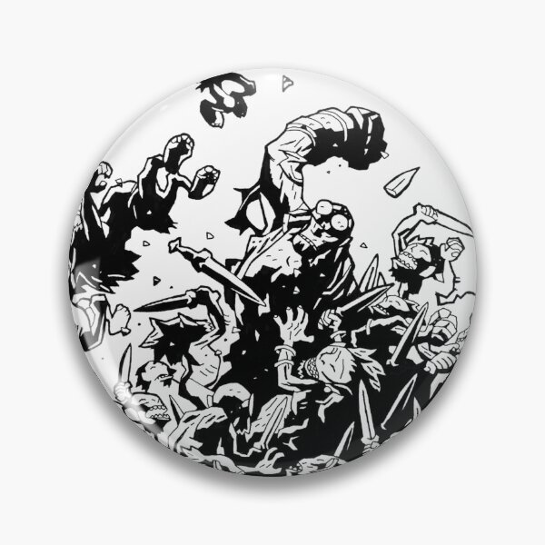 Item preview, Hellboy in a Huge Battle for white shirts designed and sold by woodycompton.