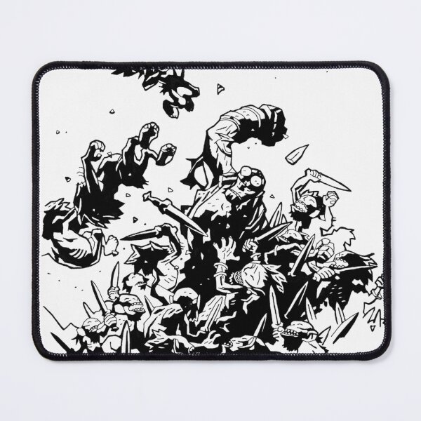 Item preview, Hellboy in a Huge Battle for white shirts designed and sold by woodycompton.