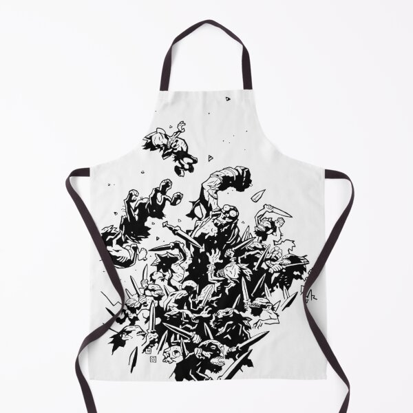 Item preview, Hellboy in a Huge Battle for white shirts designed and sold by woodycompton.
