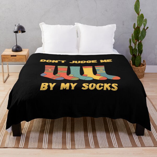 Item preview, DON'T JUDGE ME BY MY SOCKS funny gift for socks lover designed and sold by FelkMariShop.