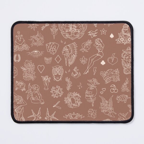 Item preview, old school tattoo _cocoa tone designed and sold by T R E N D Y Z.