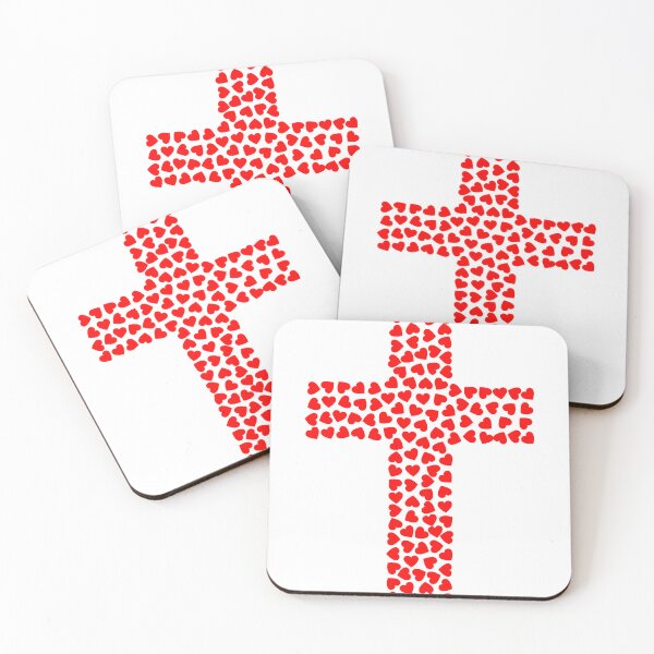 Item preview, Christian Cross image with hearts designed and sold by eurosouvenir.