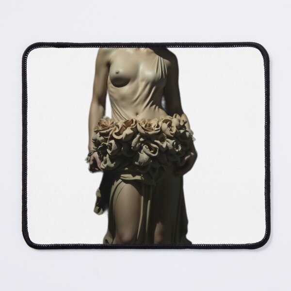 Item preview, Elegant Marble Statue of a Woman Holding Floral Adornments in Classical Style designed and sold by Creative88Art.