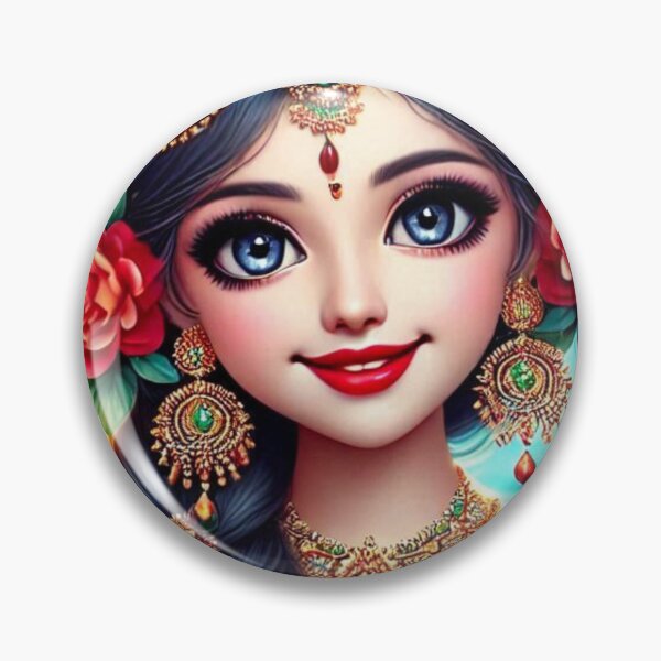 Item preview, Shrimati Radha Rani sitting on the banks of river Yamuna in Vrindavan designed and sold by VrindaArts.