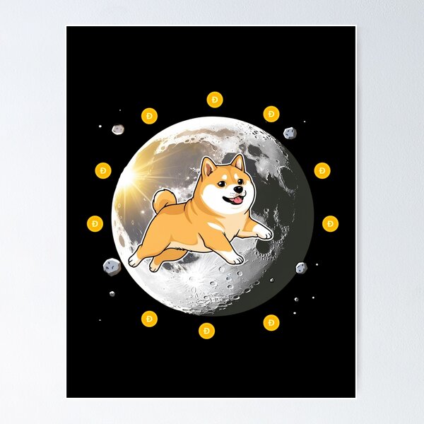 Artikel-Vorschau von Dogecoin zum Mond, designt und verkauft von DoemaZ.
