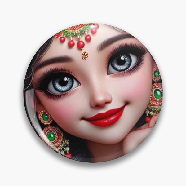 Item preview, Shrimati Radha Rani sitting on the banks of river Yamuna in Vrindavan designed and sold by VrindaArts.