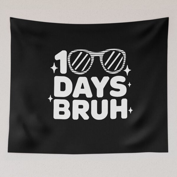 Item preview, 100 DAYS BRUH Retro Glasses School Milestone designed and sold by Hananiah Merch.