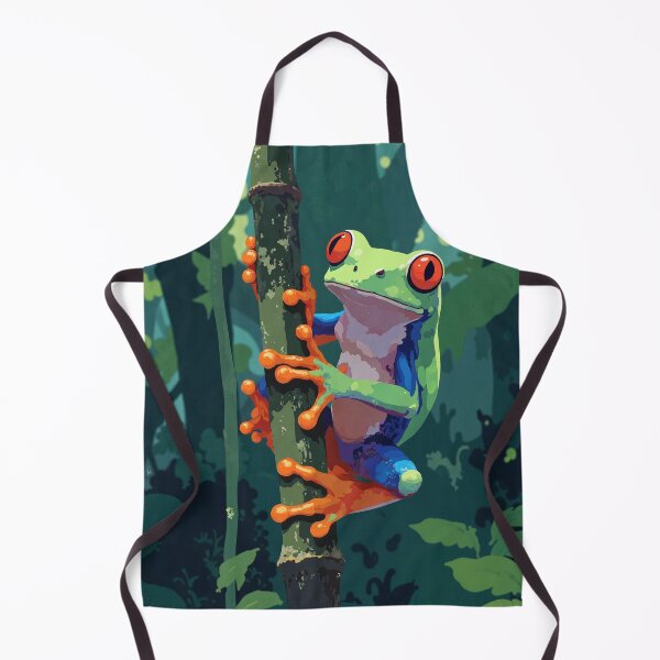 Item preview, Vibrant jungle charmer playful tree frog designed and sold by ShroomForge.