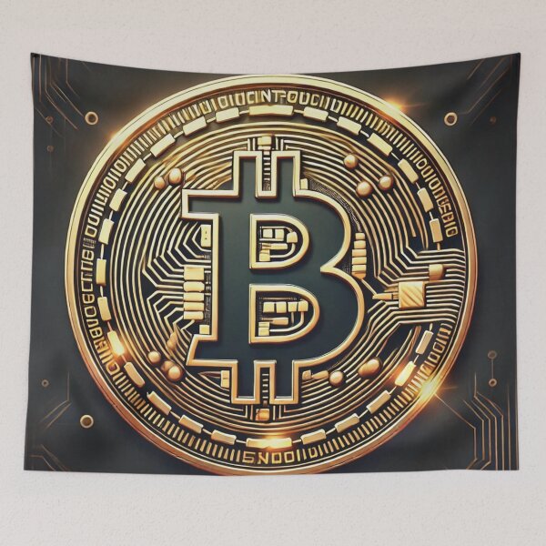 Item preview, Sleek Bitcoin Design – Iconic ₿ Symbol with Futuristic Style designed and sold by PawtopiaDesigns.