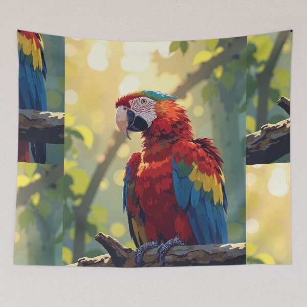 Item preview, Rainbow radiance morning macaw designed and sold by ShroomForge.