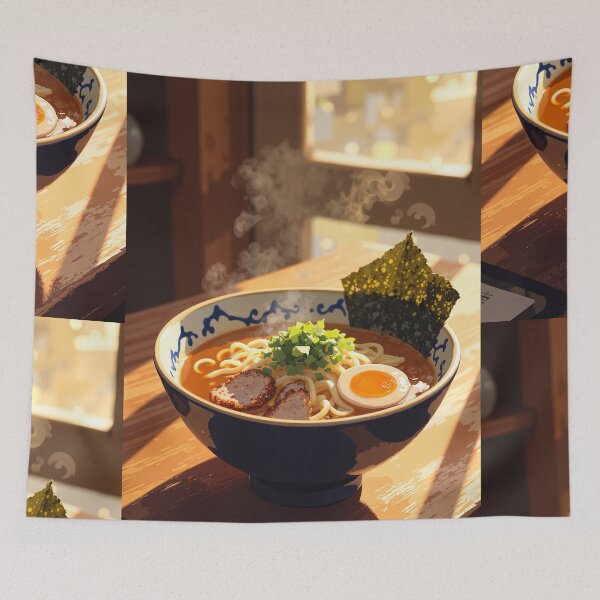 Item preview, Golden hour ramen serenity designed and sold by ShroomForge.