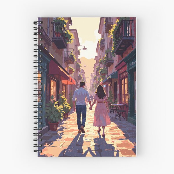 Item preview, Sunset stroll on cobblestone lane designed and sold by ShroomForge.