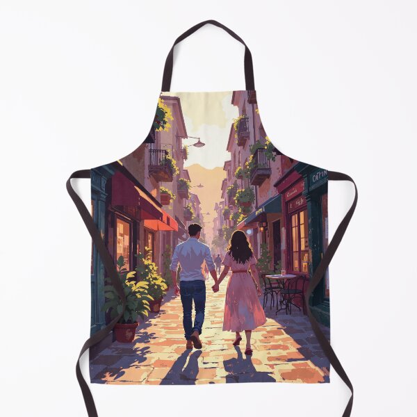 Item preview, Sunset stroll on cobblestone lane designed and sold by ShroomForge.