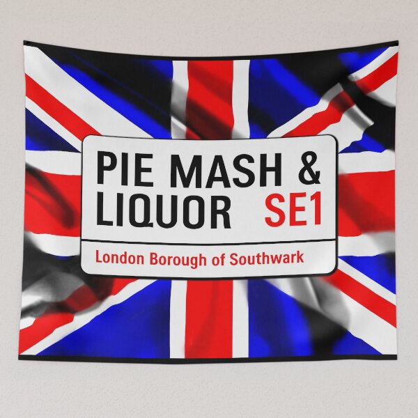 Item preview, Classic London Pie Mash And Liquor Road Sign V1b designed and sold by RetrospectUK.