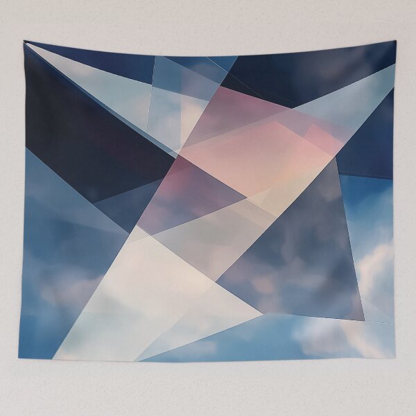 Item preview, A surreal design where geometric structures emerge from and blend seamlessly with the clouds. designed and sold by HEMRO.