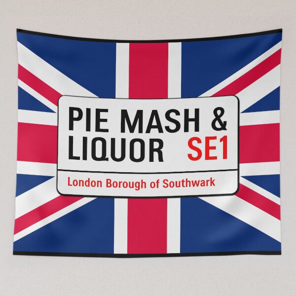 Item preview, Classic London Pie Mash And Liquor Road Sign V1d designed and sold by RetrospectUK.