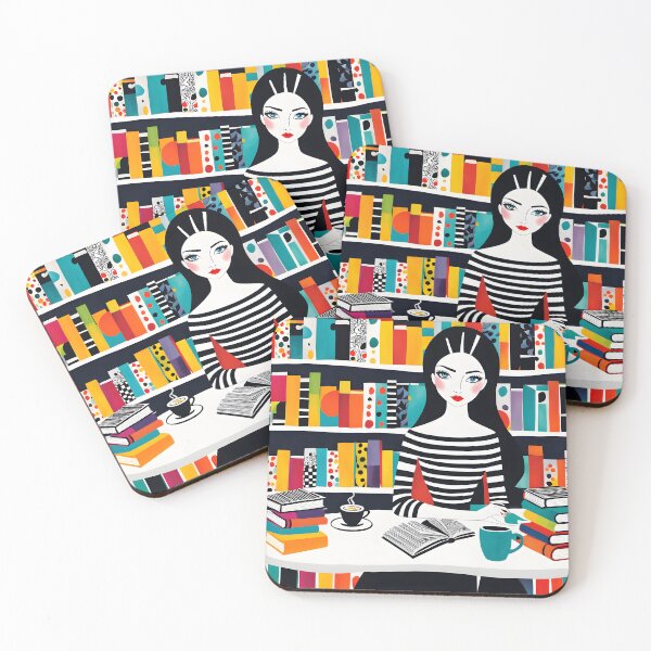 Item preview,  Coffee and books designed and sold by MarisePix.