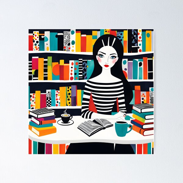 Item preview,  Coffee and books designed and sold by MarisePix.