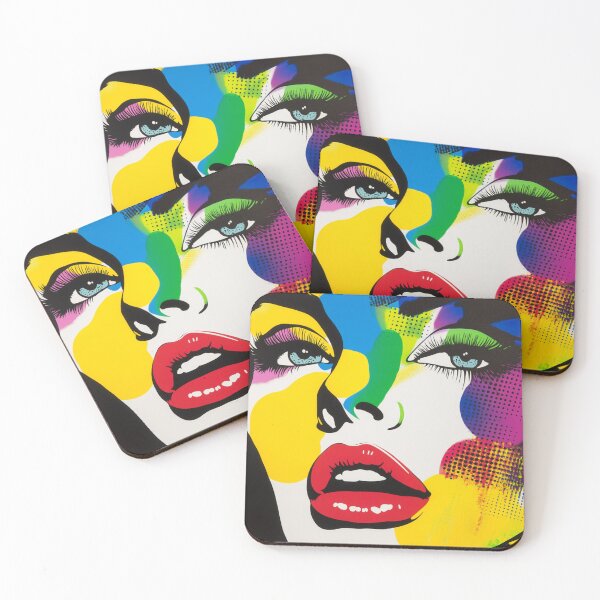 Item preview, Retro Pop Art Design - Bold Feminine Face with Comic Book Vibes for Apparel, Wall Decor, Totes, Mugs, Stickers, and More. designed and sold by MerchMaid1981.