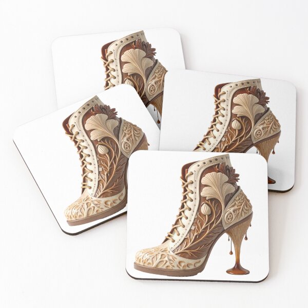 Item preview, Ornately Carved High Heel Shoe with Luxurious Floral Details designed and sold by Creative88Art.