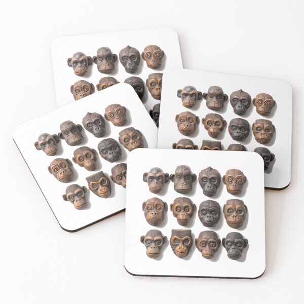 Item preview, Funky Jungle Vibes: Wild Wooden Monkey Head Art for T-Shirts, Decals & More! designed and sold by Ignorant-Artist.