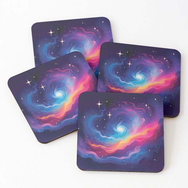Item preview,  A design of a vibrant, swirling nebula filling the night sky, with stars shining brightly.  designed and sold by HEMRO.
