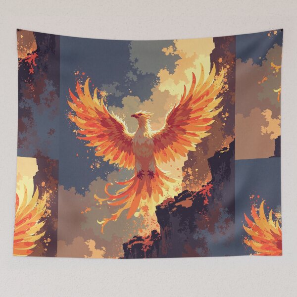 Item preview, Phoenix ascension radiant ember sky designed and sold by MadeByHaresShop.