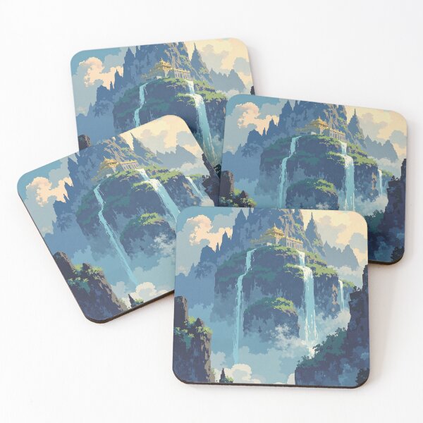 Item preview, Golden temple in the sky of liquid light designed and sold by MadeByHaresShop.