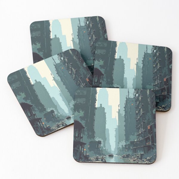 Item preview, Ruins rising a flooded metropolis designed and sold by MadeByHaresShop.