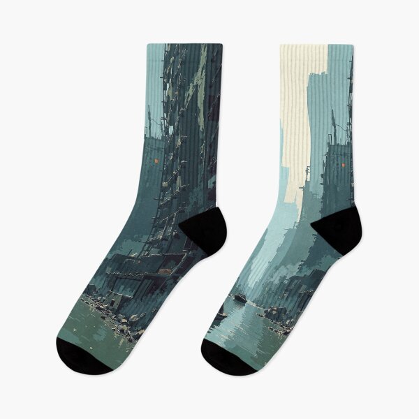 Item preview, Ruins rising a flooded metropolis designed and sold by MadeByHaresShop.