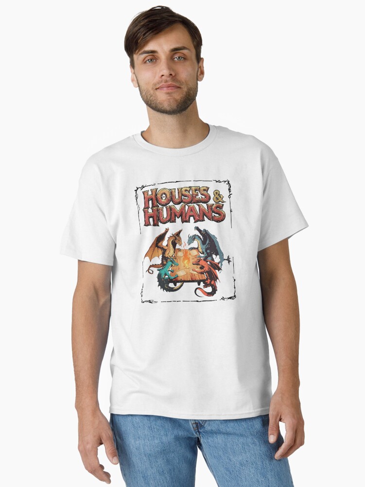 Thumbnail 2 of 7, Classic T-Shirt, Houses and Humans D&D, Dungeons and Dragons designed and sold by kbritoart.