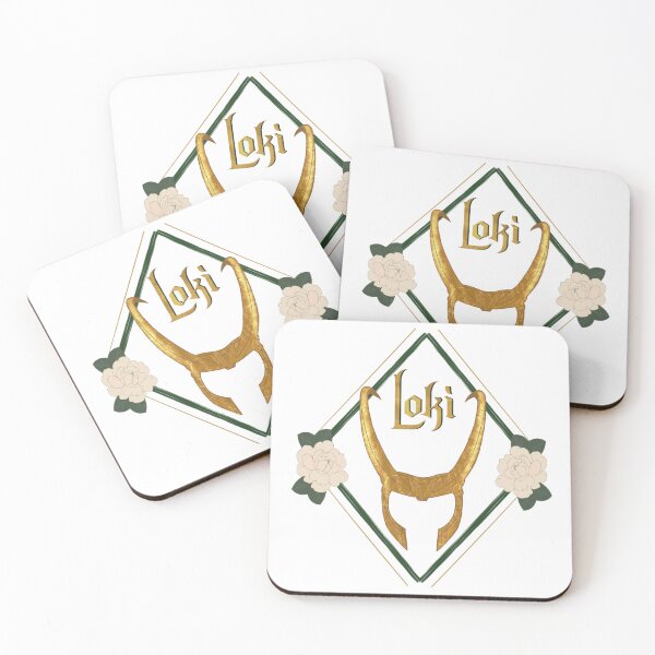 Item preview, Loki "God of Mischief" Design – Gold Helmet with Cream-Colored Flowers designed and sold by MoonwellMerc.