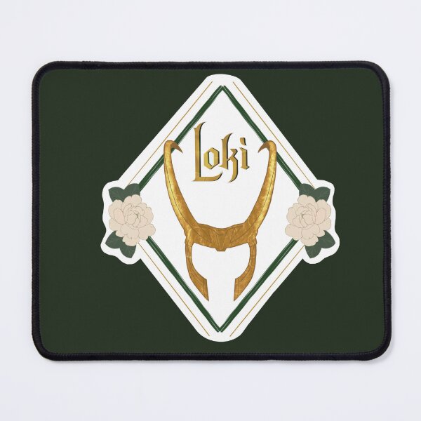 Item preview, Loki "God of Mischief" Design – Gold Helmet with Cream-Colored Flowers designed and sold by MoonwellMerc.