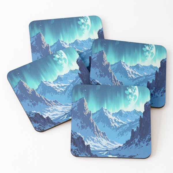 Item preview, starlight aurora a dance amongst ice peaks designed and sold by MadeByHaresShop.