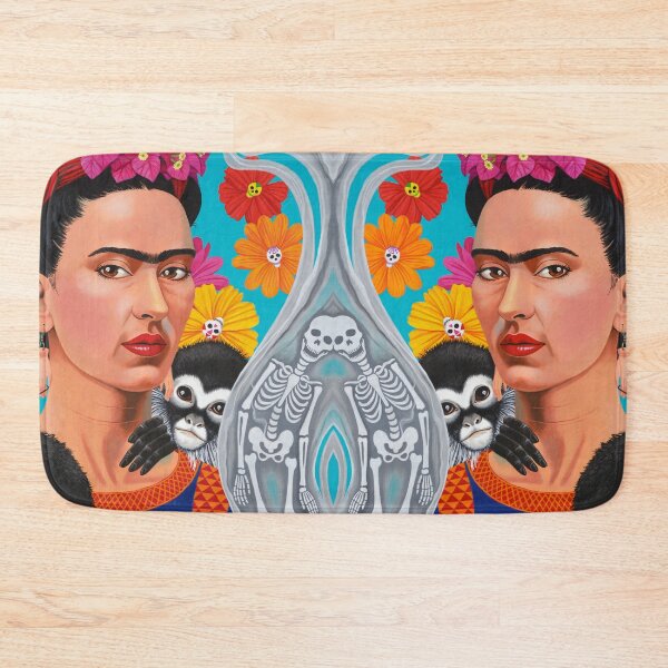 Frida Kahlo Day of the Muertos Bath Mat