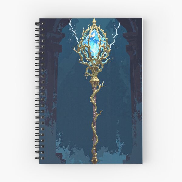 Item preview, Radiant caged gem a gilded staff and shadows designed and sold by MadeByHaresShop.