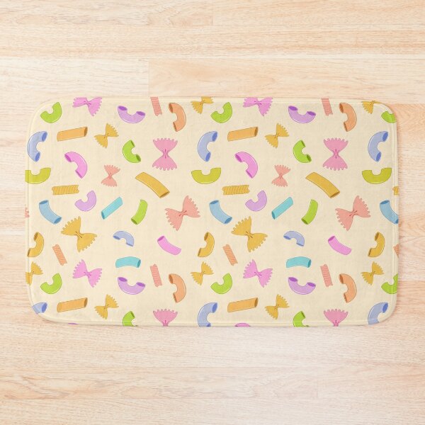 Item preview, Cool fun pasta macaroni colorful pattern on light yellow designed and sold by PLdesign.