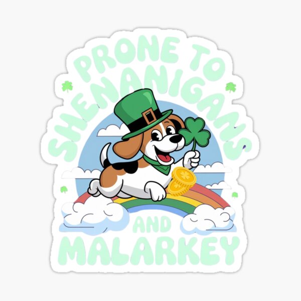 Item preview, Beagle Shenanigans - St. Patrick's Pup - design for dog lover designed and sold by FurrFunPrints.