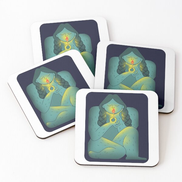 Item preview, The Flame inside | Calm lady in a rectangle shape  designed and sold by BforBee.