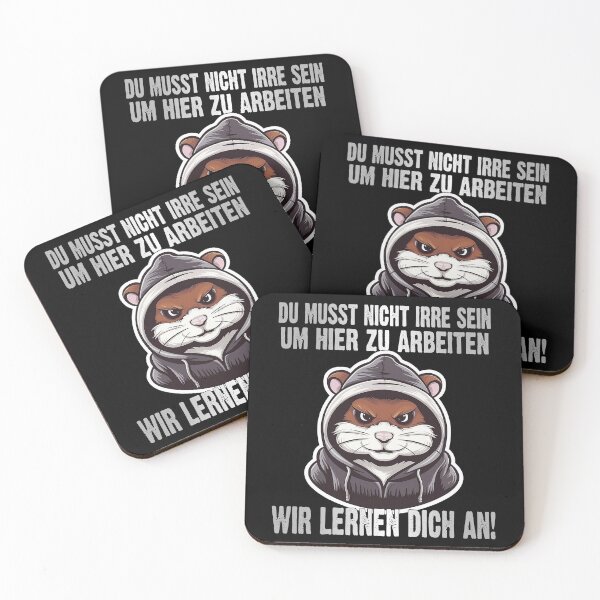 Item preview, Du Musst Nicht Irre Sein Um Hier Arbeiten Wir Lernen Dich An - Cool Hamster - lustiges Zitat  designed and sold by Smix Pixels.